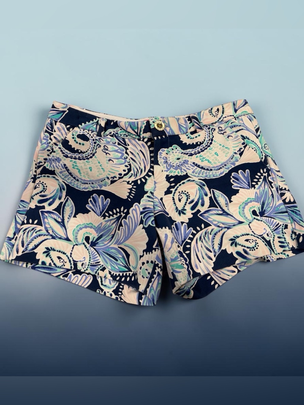 Lilly Pulitzer Callahan Navy Floral Print Shorts